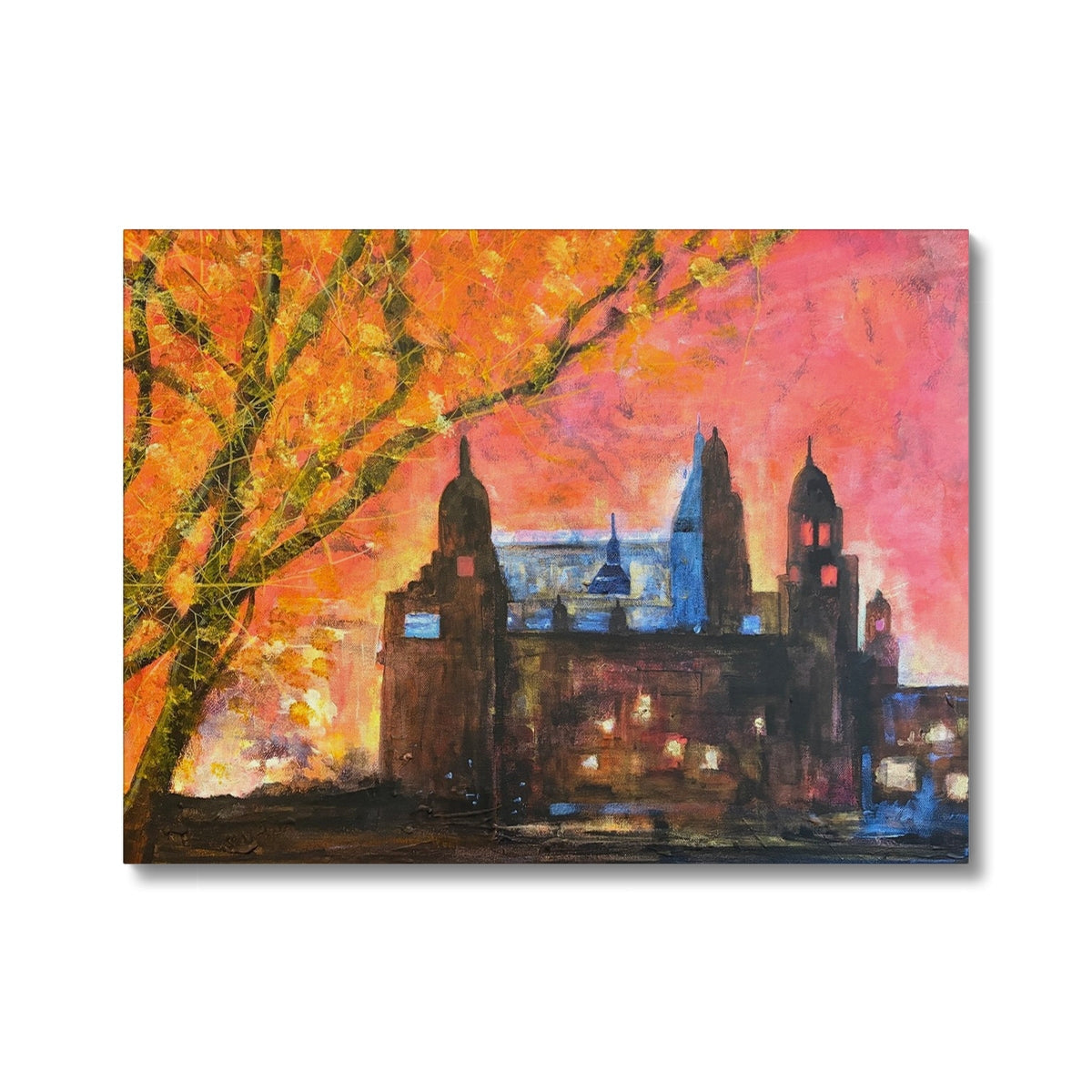 Kelvingrove Art Gallery Dusk Canvas Prints - Edinburgh & Glasgow Scotland - Free Shipping Worldwide