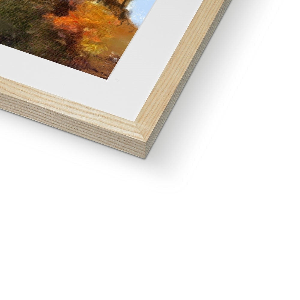 Framed Kelvingrove Art Gallery print of impressionistic autumn foliage