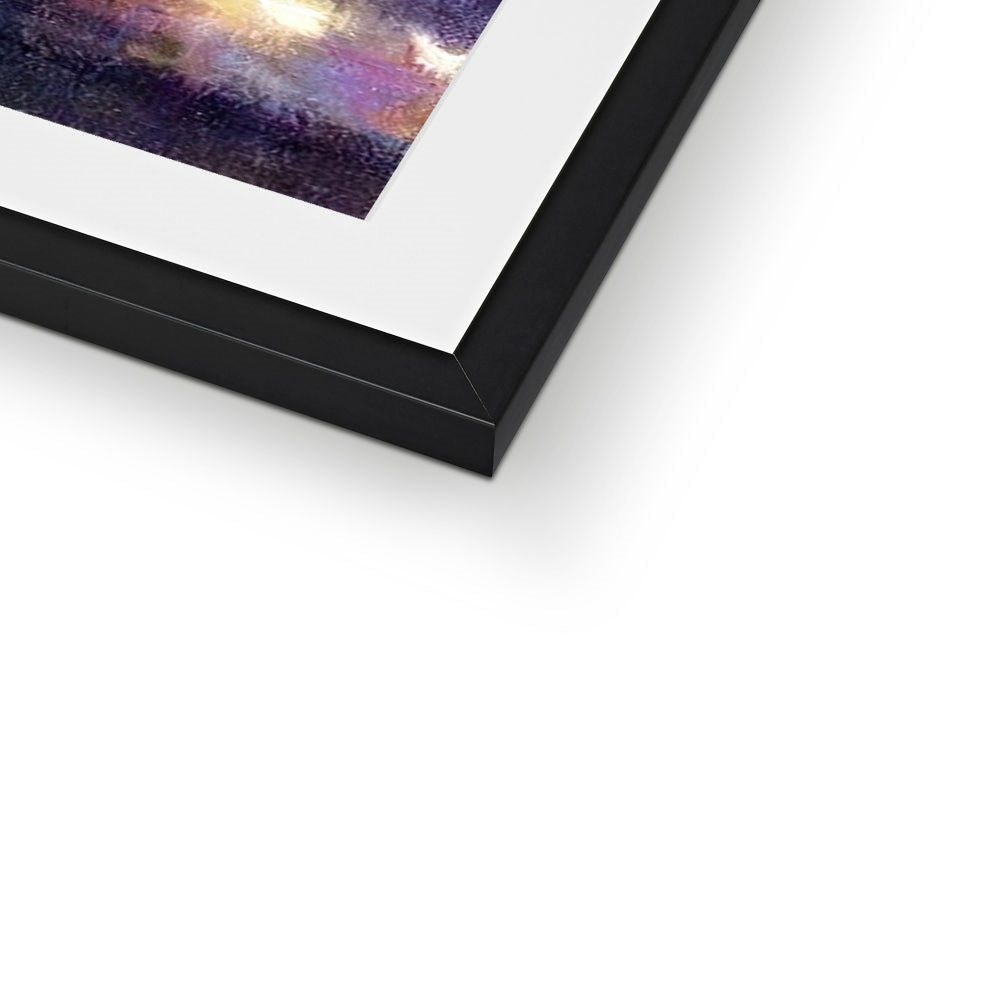 Kelvingrove Nights black framed galaxy art print with white matting