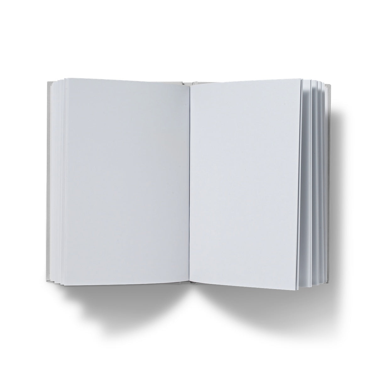 Open blank Kelvingrove Nights Hardback Journal with white pages for writing and note-taking