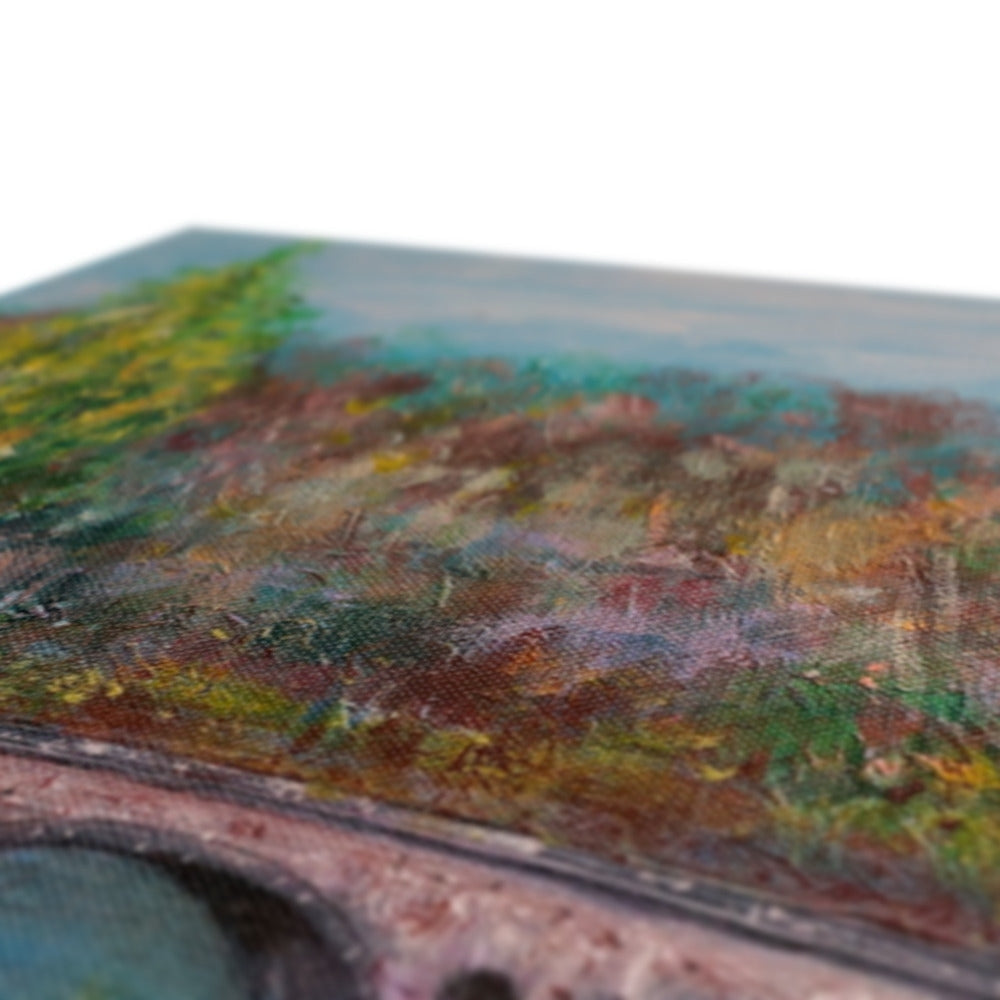 Kenmore Bridge canvas print with ceramic arches and autumn foliage