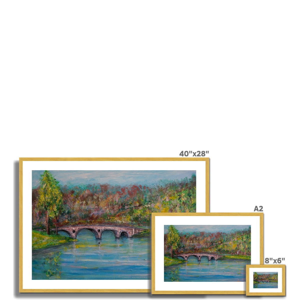 Kenmore Bridge Painting | Antique Framed & Mounted Prints From Scotland-Antique Framed & Mounted Prints-Scottish Highlands & Lowlands Art Gallery-Paintings, Prints, Homeware, Art Gifts From Scotland By Scottish Artist Kevin Hunter