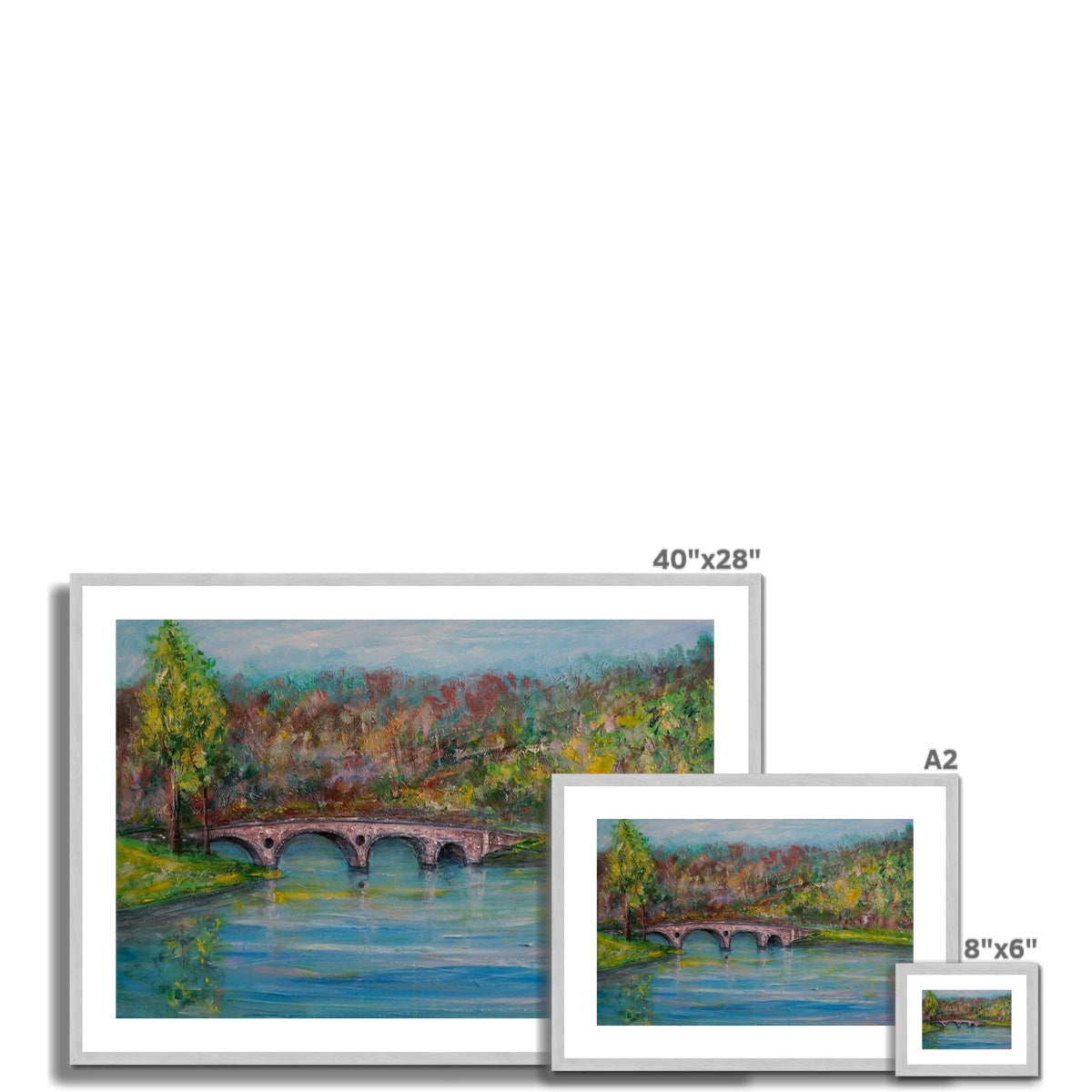 Kenmore Bridge Painting | Antique Framed & Mounted Prints From Scotland-Antique Framed & Mounted Prints-Scottish Highlands & Lowlands Art Gallery-Paintings, Prints, Homeware, Art Gifts From Scotland By Scottish Artist Kevin Hunter