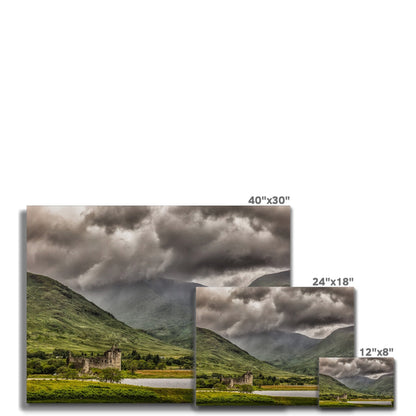 Kilchurn Castle Loch Awe Canvas | Historic &amp; Iconic Scotland Art Gallery | Paintings, Prints, Homeware and Art Gifts From Scotland By Scottish Artist Kevin Hunter