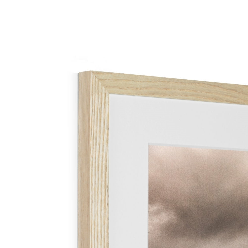 Kilchurn Castle print in light wood rectangular frame