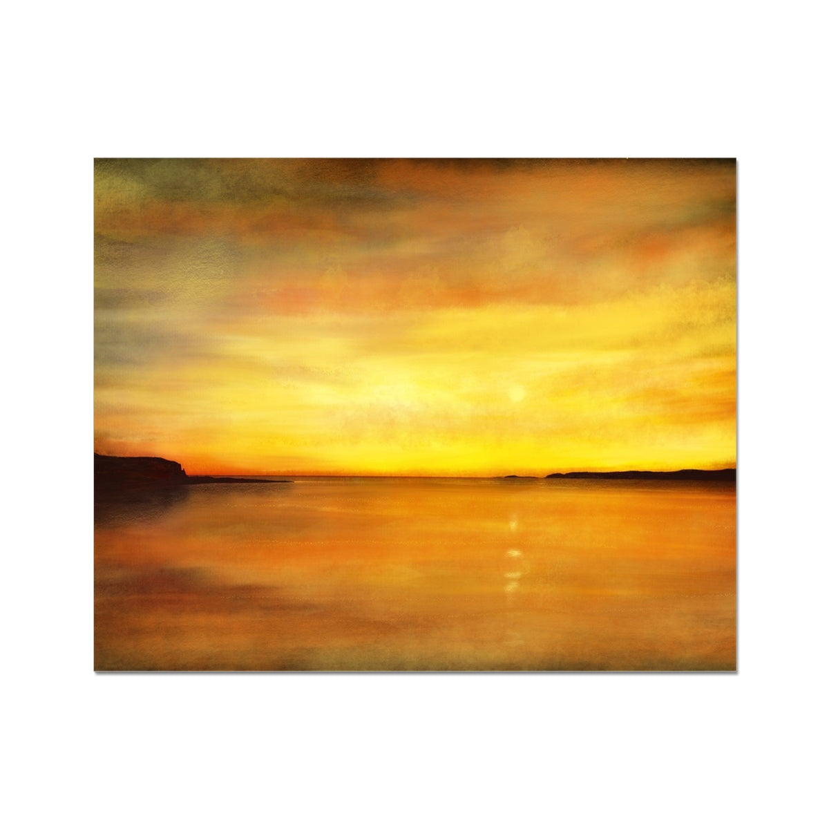 Kings Cave Sunset Arran Artist Proof Beach Print