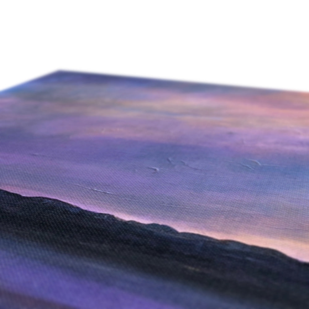 Lamlash Dusk purple pink gradient beach towel with sand texture