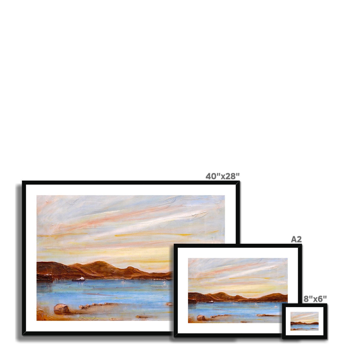 40x28 Framed The Last Ferry To Dunoon Landscape Painting