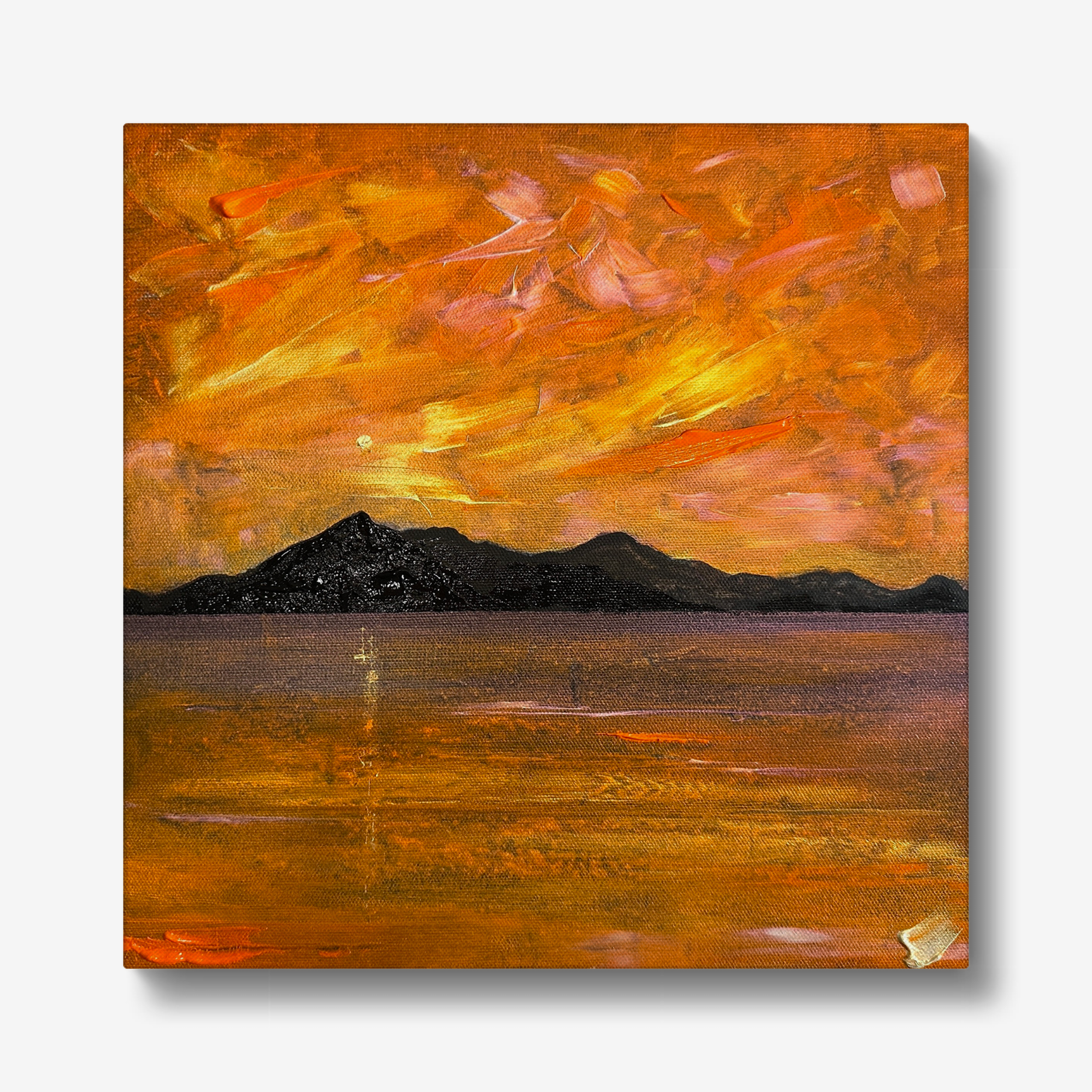 Last Of The Summer Dusk Arran Original Scottish Landscape Painting | Arran Art Gallery | Paintings, Prints, Homeware and Art Gifts From Scotland By Scottish Artist Kevin Hunter