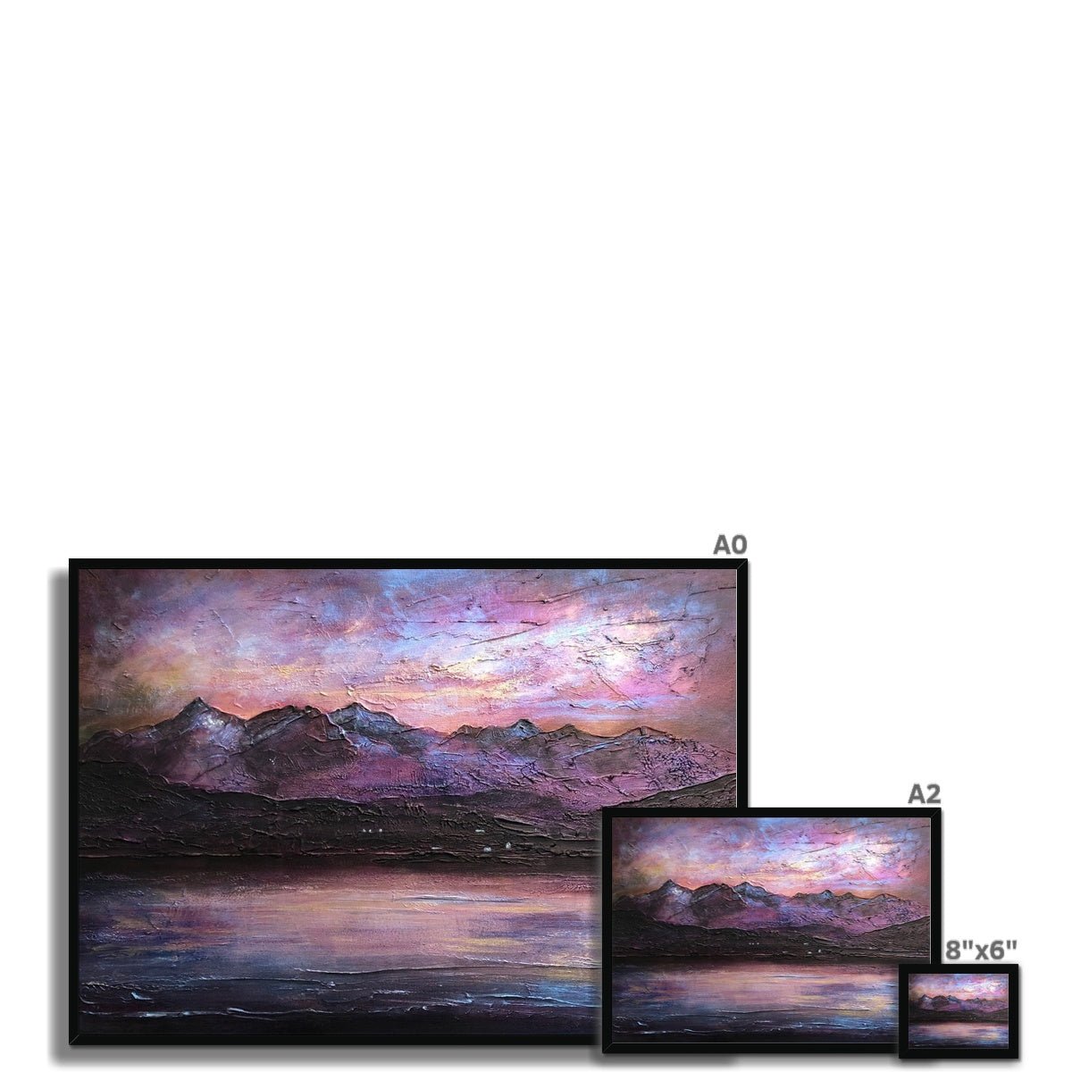 Last Skye Light Painting | Framed Prints From Scotland-Framed Prints-Skye Art Gallery-Paintings, Prints, Homeware, Art Gifts From Scotland By Scottish Artist Kevin Hunter