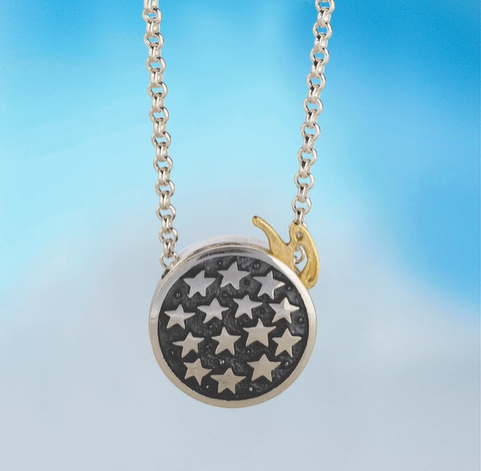 Silver Leap of Faith pendant necklace by Alan Ardiff Jewellery