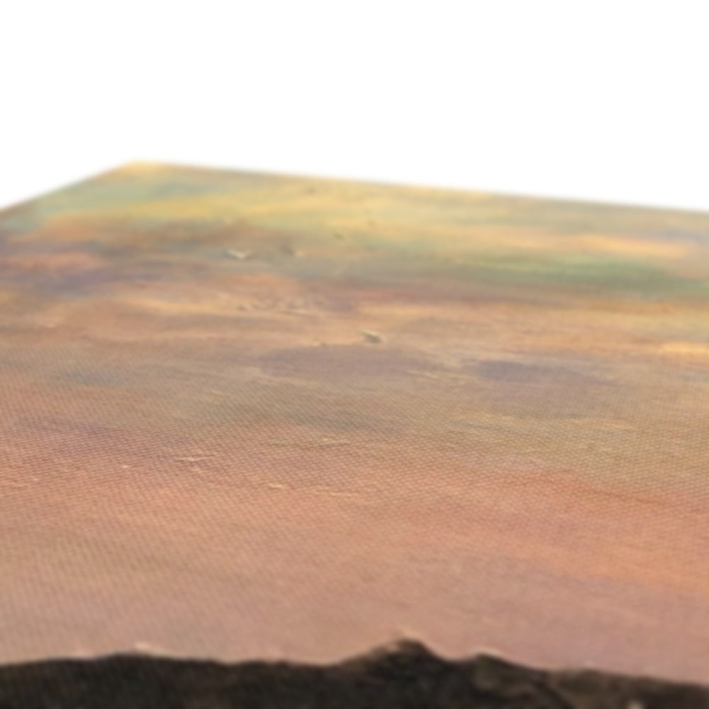 Red and green desert landscape model in Liathach Glen Torridon canvas print