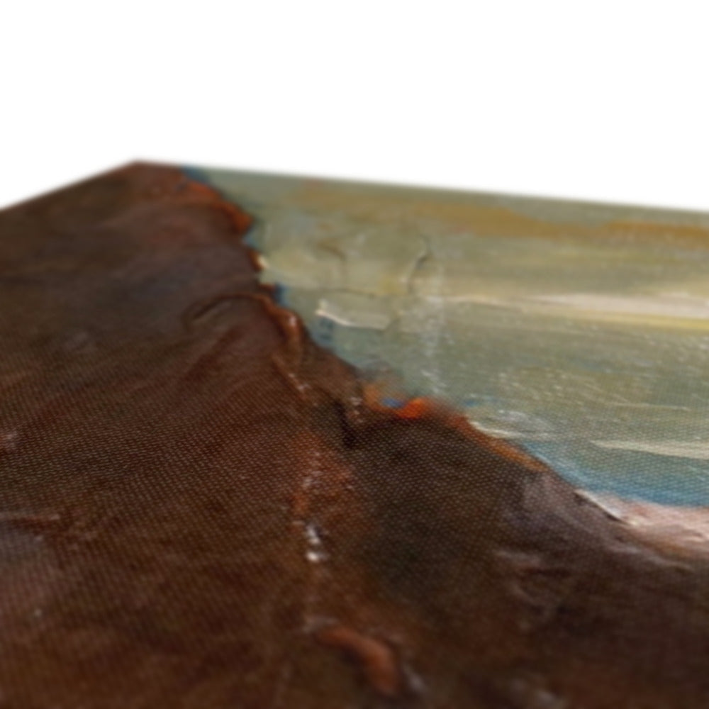 Brown leather wallet chain with red stitching and metallic accents