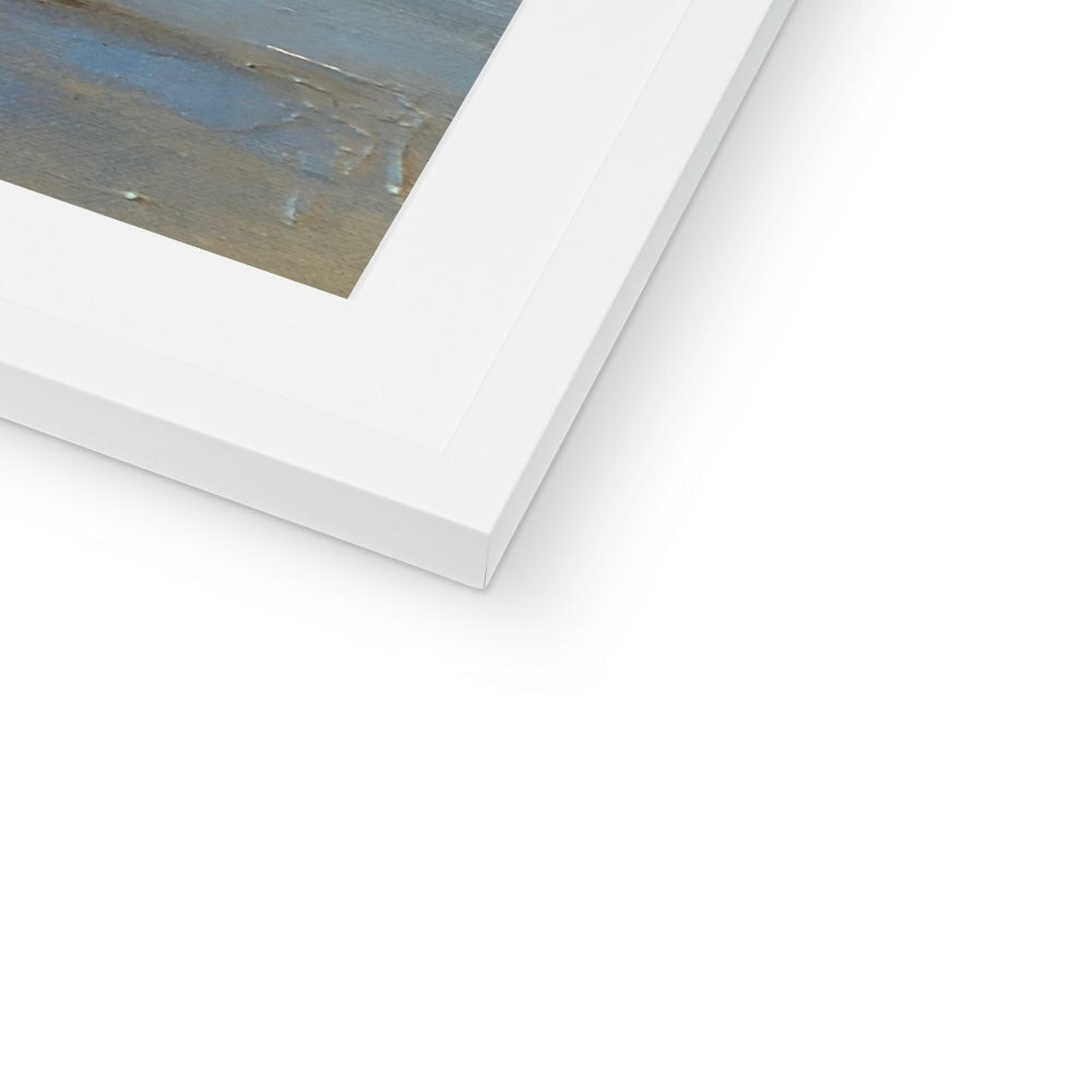 White matte Loch Druidibeg framed print with thin profile