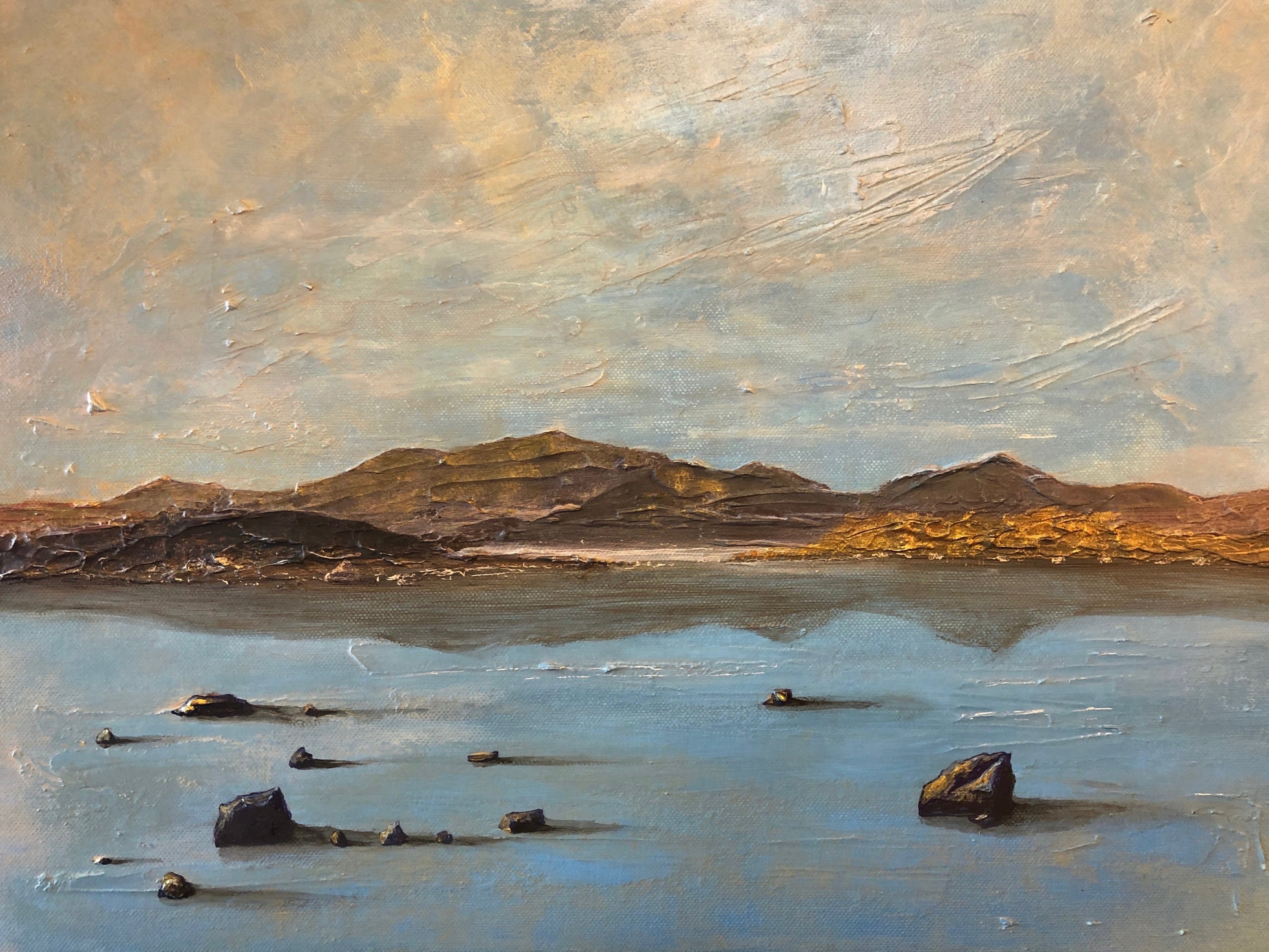 Impasto landscape painting of Loch Druidibeg in the Loch Druidibeg Original Painting collection