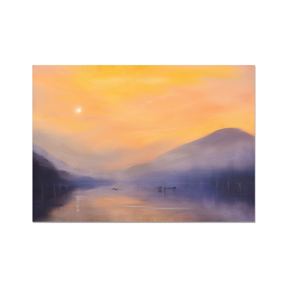 Loch Eck Dusk Painting | Signed Art Prints From Scotland | By Scottish Artist Hunter