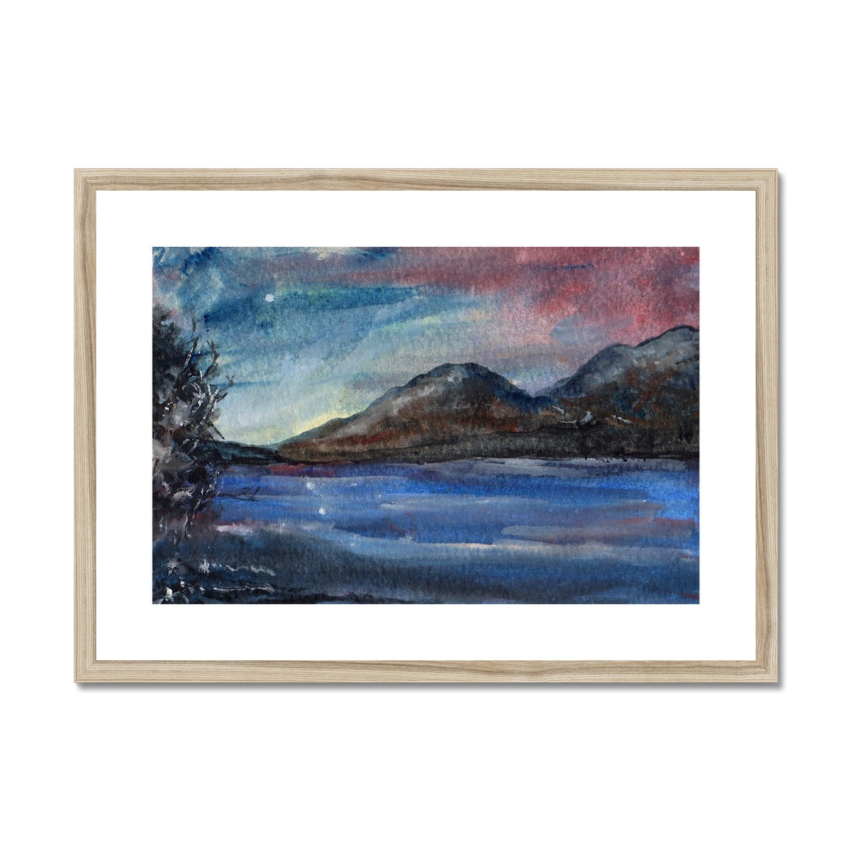 Loch Eck Moonlight Art Prints - Lochs & Mountains Gallery Scotland - Free Shipping Worldwide