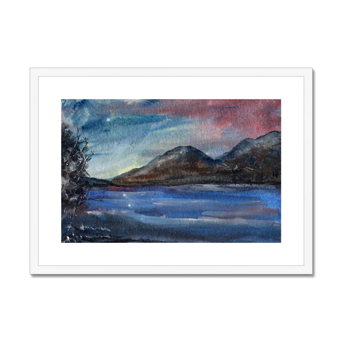 Loch Eck Moonlight Art Prints - Lochs & Mountains Gallery Scotland - Free Shipping Worldwide