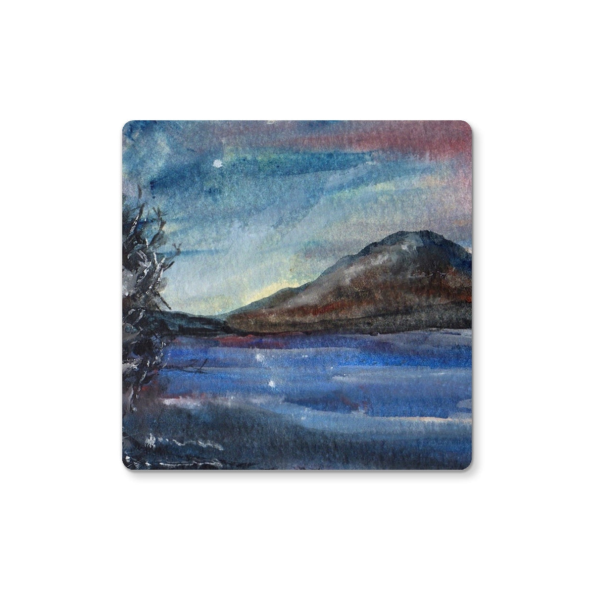 Loch Eck Moonlight Coaster - Lochs & Mountains Art Gallery Scotland - Free Shipping Worldwide