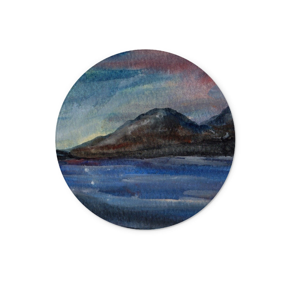 Loch Eck Moonlight Glass Chopping Board - Lochs & Mountains Art Gallery Scotland - Free Shipping Worldwide