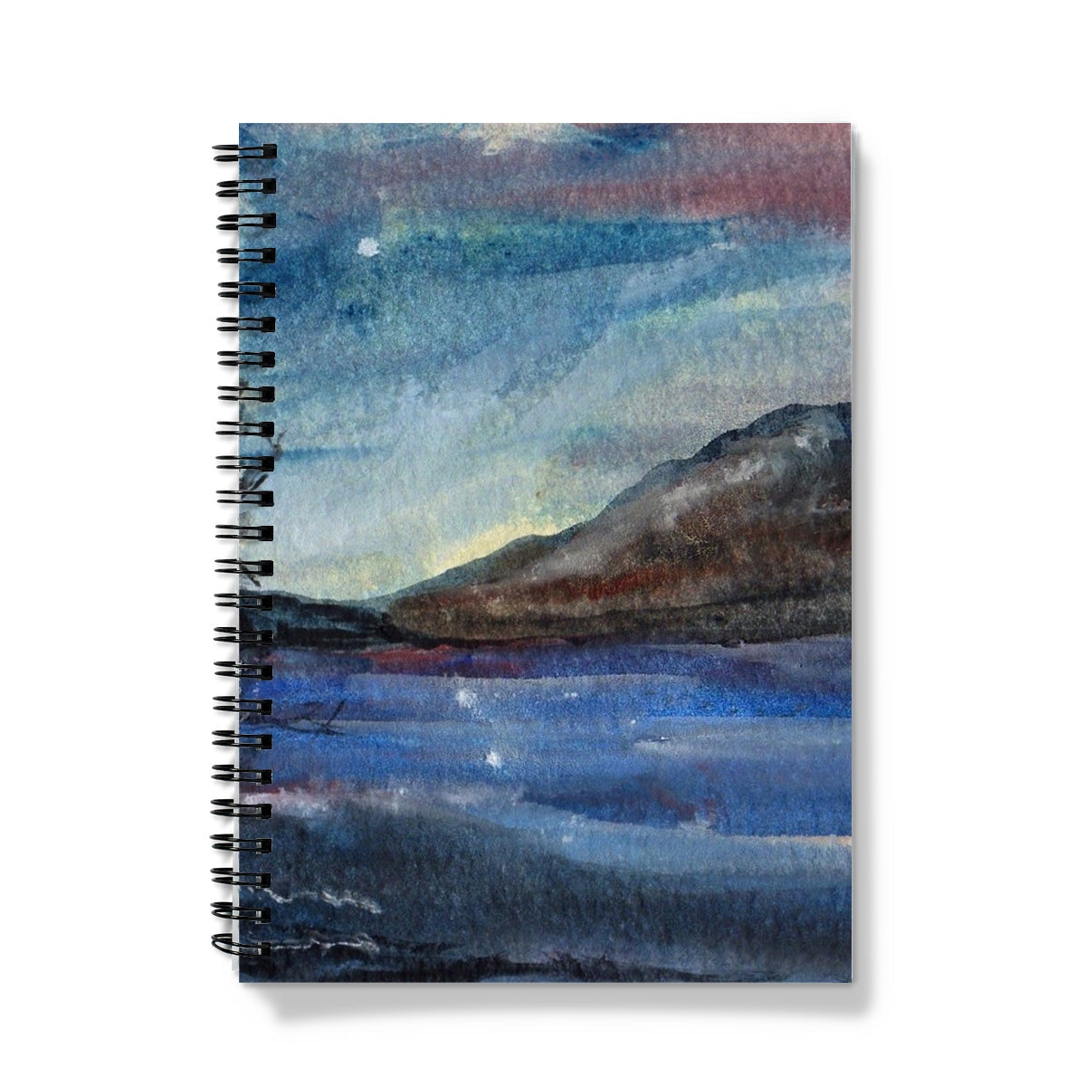 Loch Eck Moonlight Notebook - Lochs & Mountains Art Gallery Scotland - Free Shipping Worldwide