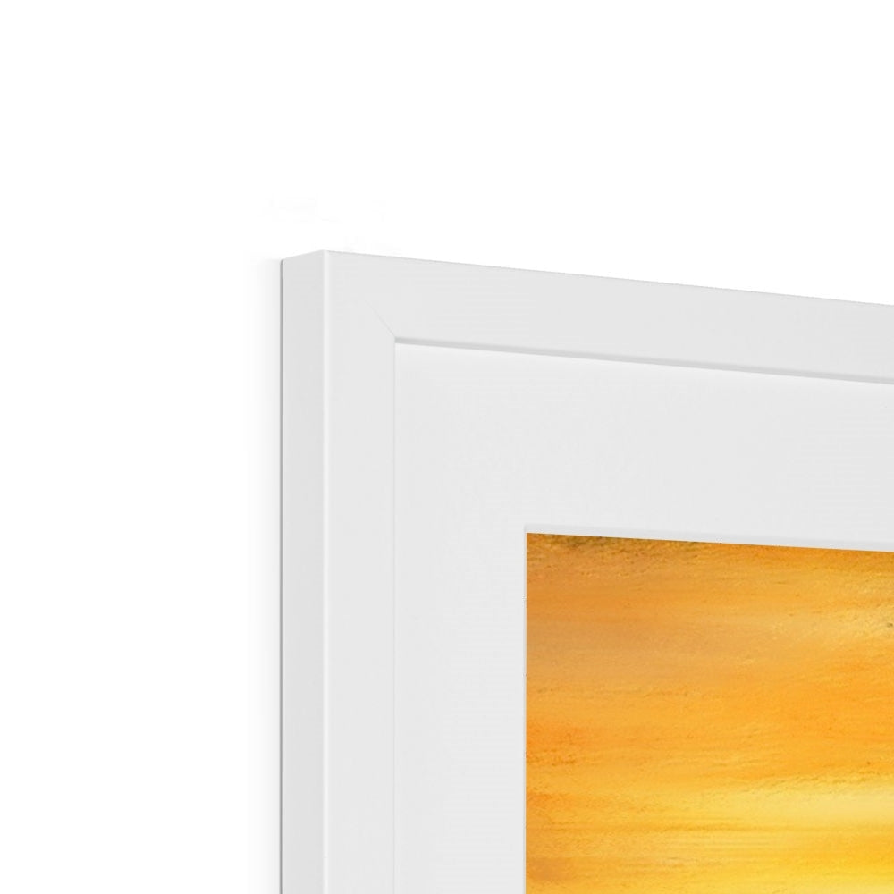 White modern picture frame with minimalist design showcasing the Loch Fyne Sunset print