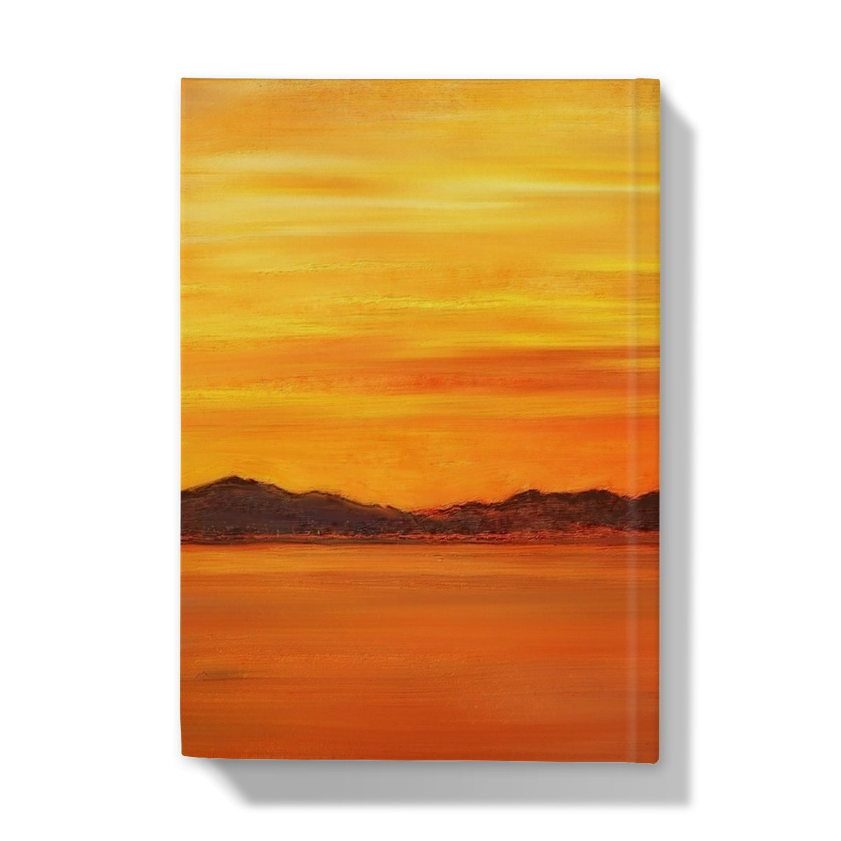 Orange sunset hardcover notebook from Loch Fyne Sunset Hardback Journal collection