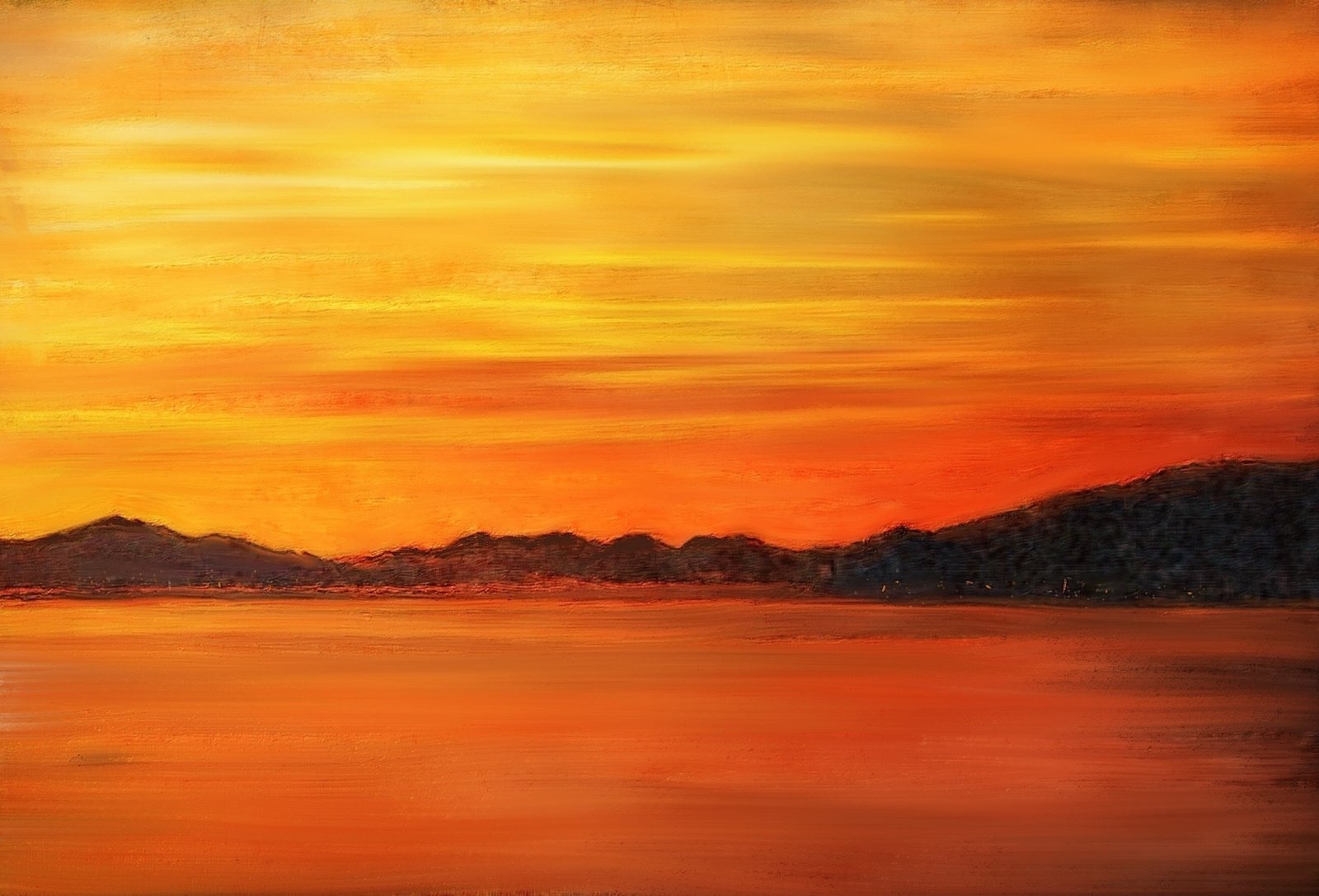 Loch Fyne Sunset Scotland | Painting Art Prints | Scottish Artist Hunter