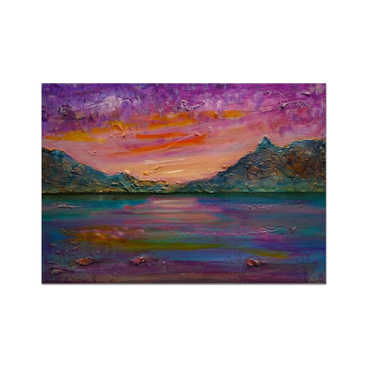 Loch Leven Sunset Painting Scotland | Signed Scottish Fine Art Prints