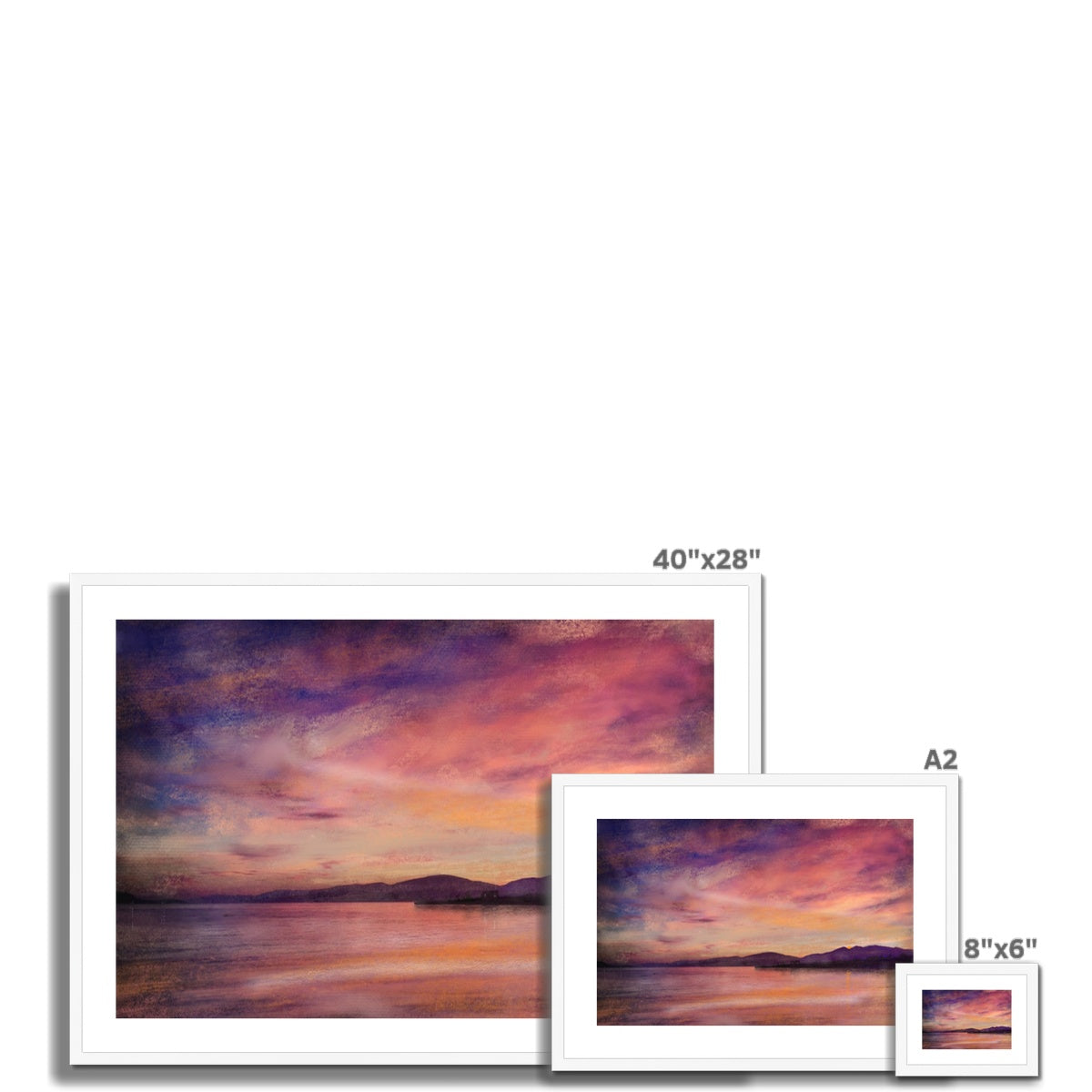 Loch Linnhe Dusk Painting | Framed & Mounted Prints From Scotland