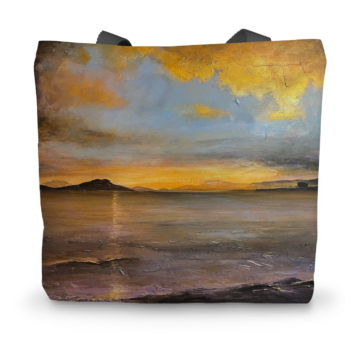 Loch Linnhe Sunset Art Gifts Canvas Tote Bag-Bags-Scottish Lochs & Mountains Art Gallery-14"x18.5"-Paintings, Prints, Homeware, Art Gifts From Scotland By Scottish Artist Kevin Hunter