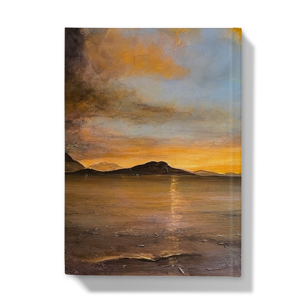 Loch Linnhe Sunset Art Gifts Hardback Journal-Journals & Notebooks-Scottish Lochs & Mountains Art Gallery-Paintings, Prints, Homeware, Art Gifts From Scotland By Scottish Artist Kevin Hunter