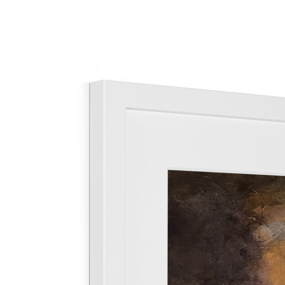 White rectangular matte frame for Loch Linnhe Sunset Art Print