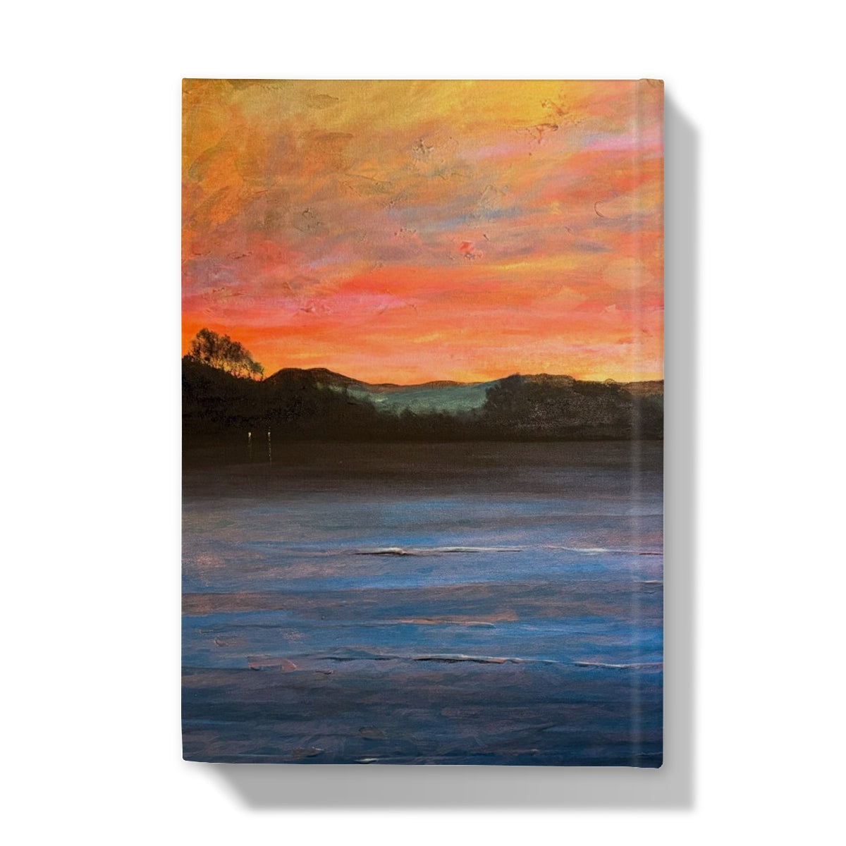 Loch Maree & Slioch journal with vibrant sunset lake painting