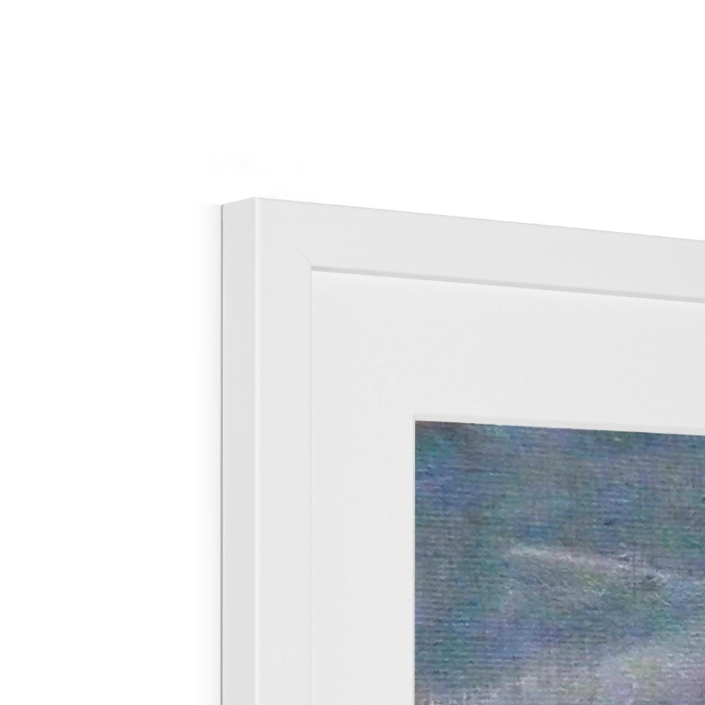 White minimalist rectangular frame with thin profile for Loch Morlich Moonlight print
