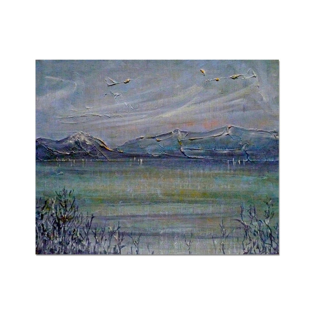 Loch Morlich Moonlight Painting | Artist Proof Collector Print | Paintings from Scotland by Scottish Artist Hunter