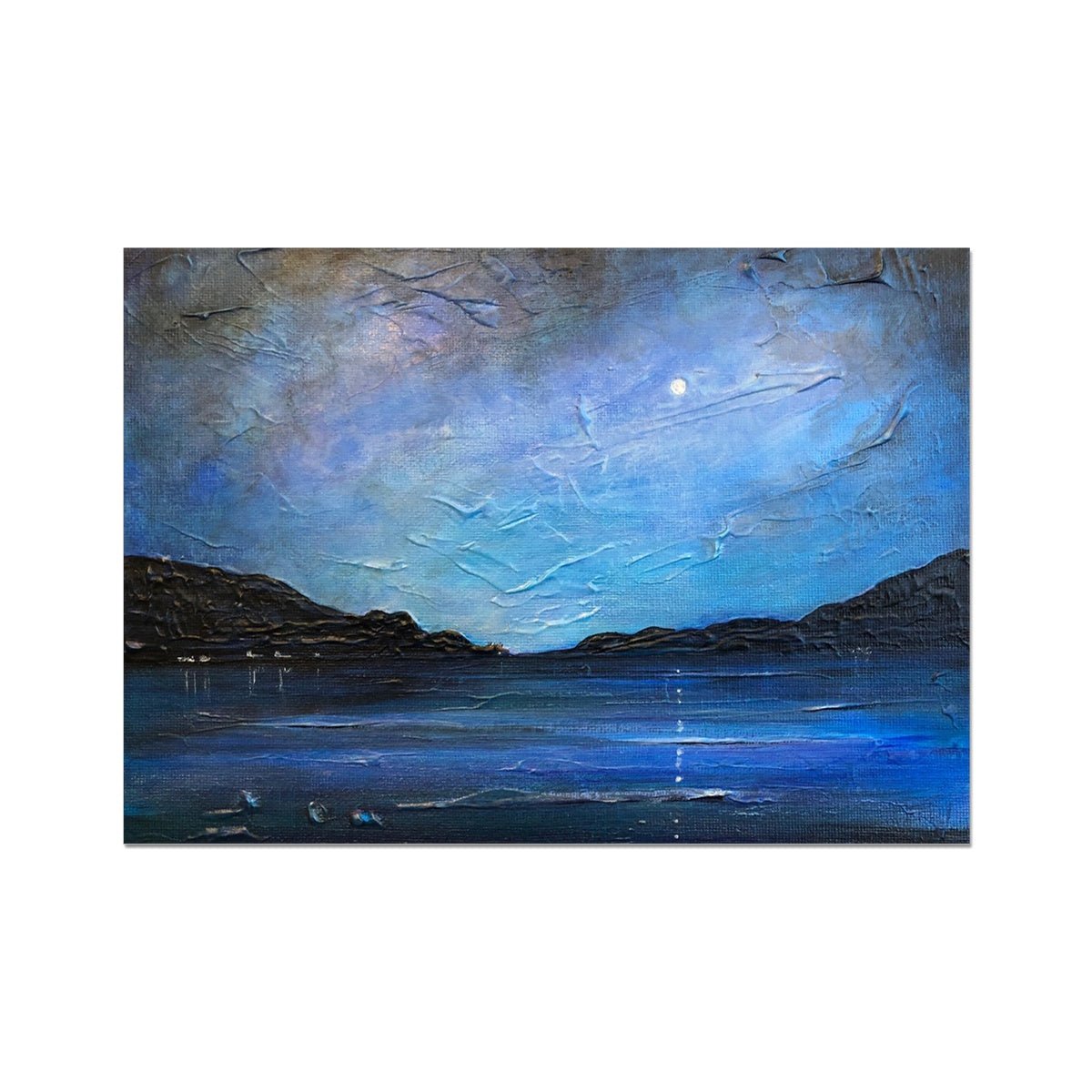 Loch Ness Moonlight Painting | Signed Art Prints From Scotland | By Scottish Artist Hunter