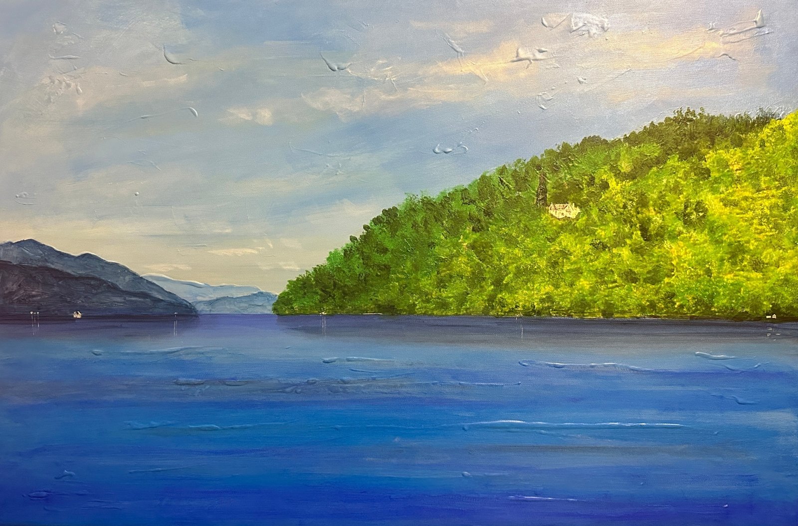 Loch Ness-Signed Art Prints By Scottish Artist Hunter-Scottish Lochs & Mountains Art Gallery-Paintings, Prints, Homeware, Art Gifts From Scotland By Scottish Artist Kevin Hunter