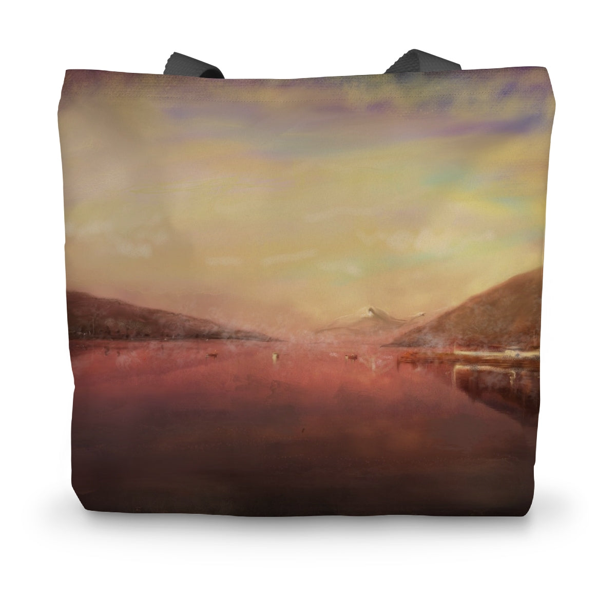 Loch Tay Art Gifts Canvas Tote Bag-Bags-Scottish Lochs & Mountains Art Gallery-14"x18.5"-Paintings, Prints, Homeware, Art Gifts From Scotland By Scottish Artist Kevin Hunter