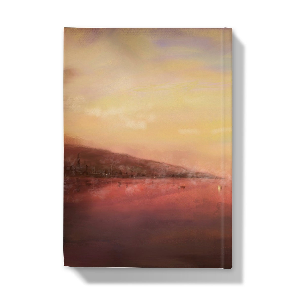Loch Tay Hardback Journal with brown leather sunset cover
