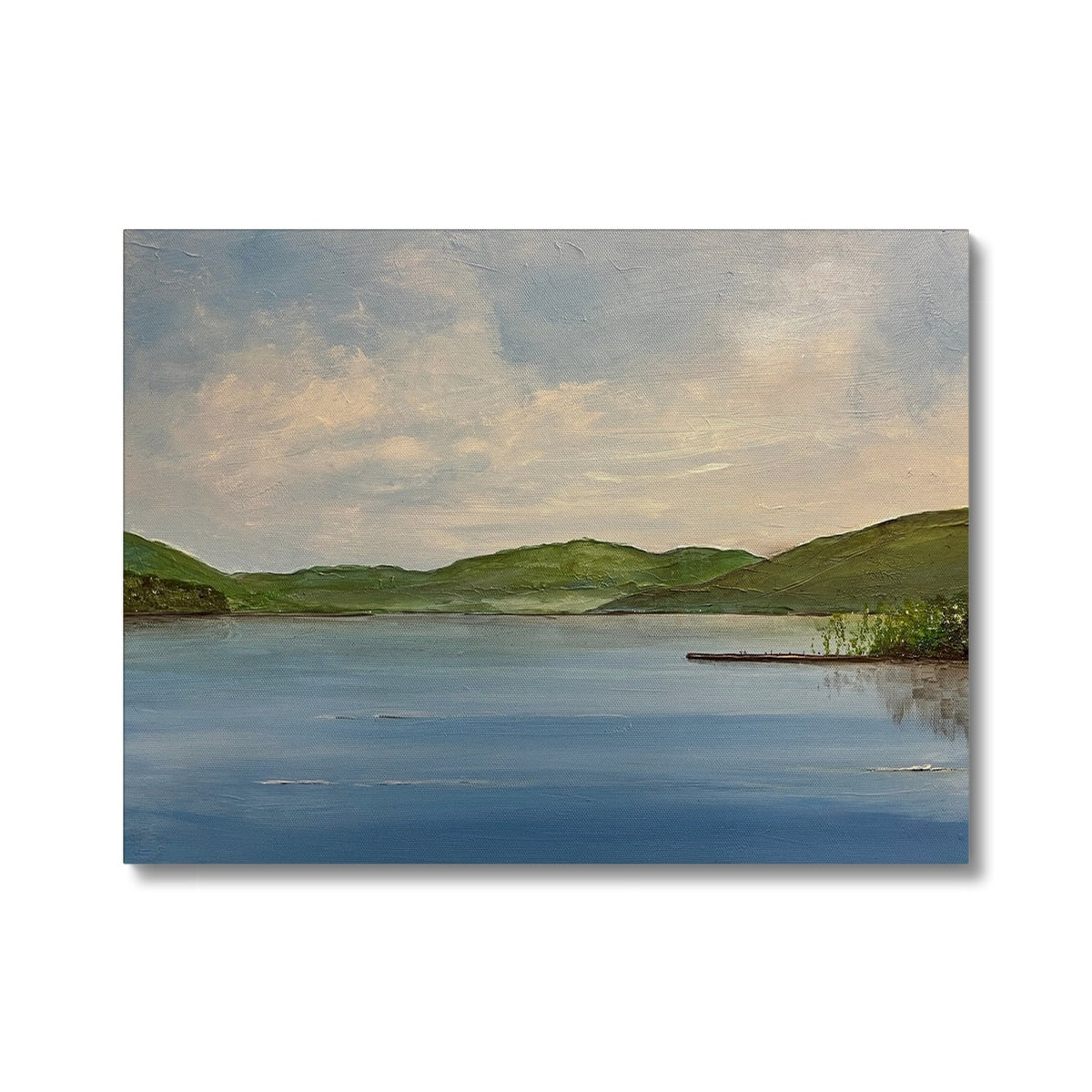 Loch Tay ii Painting | Canvas From Scotland-Contemporary Stretched Canvas Prints-Scottish Lochs & Mountains Art Gallery-24"x18"-Paintings, Prints, Homeware, Art Gifts From Scotland By Scottish Artist Kevin Hunter