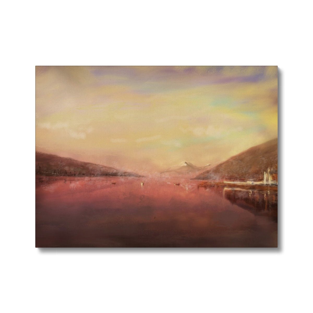 Loch Tay Painting | Canvas From Scotland-Contemporary Stretched Canvas Prints-Scottish Lochs & Mountains Art Gallery-24"x18"-Paintings, Prints, Homeware, Art Gifts From Scotland By Scottish Artist Kevin Hunter