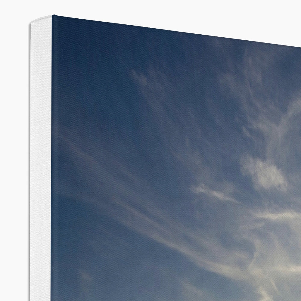 Canvas print of Loch Tay blue sky with wispy clouds