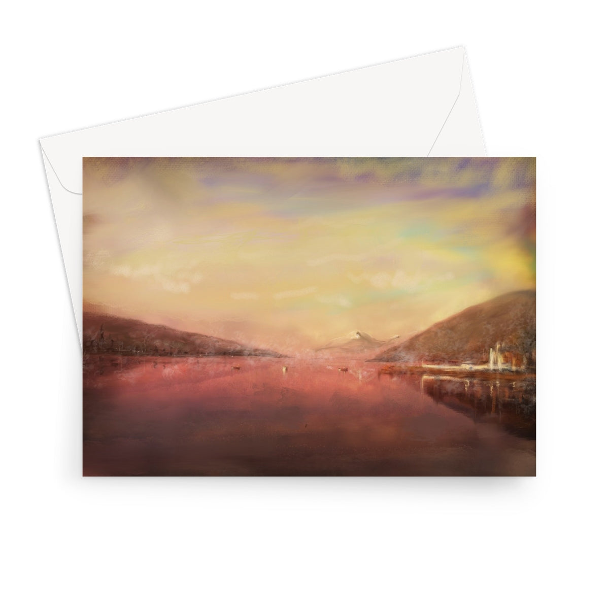 Loch Tay Scottish Art Gifts Greeting Card | Scottish Lochs & Mountains Art Gallery | Paintings, Prints, Homeware and Art Gifts From Scotland By Scottish Artist Kevin Hunter