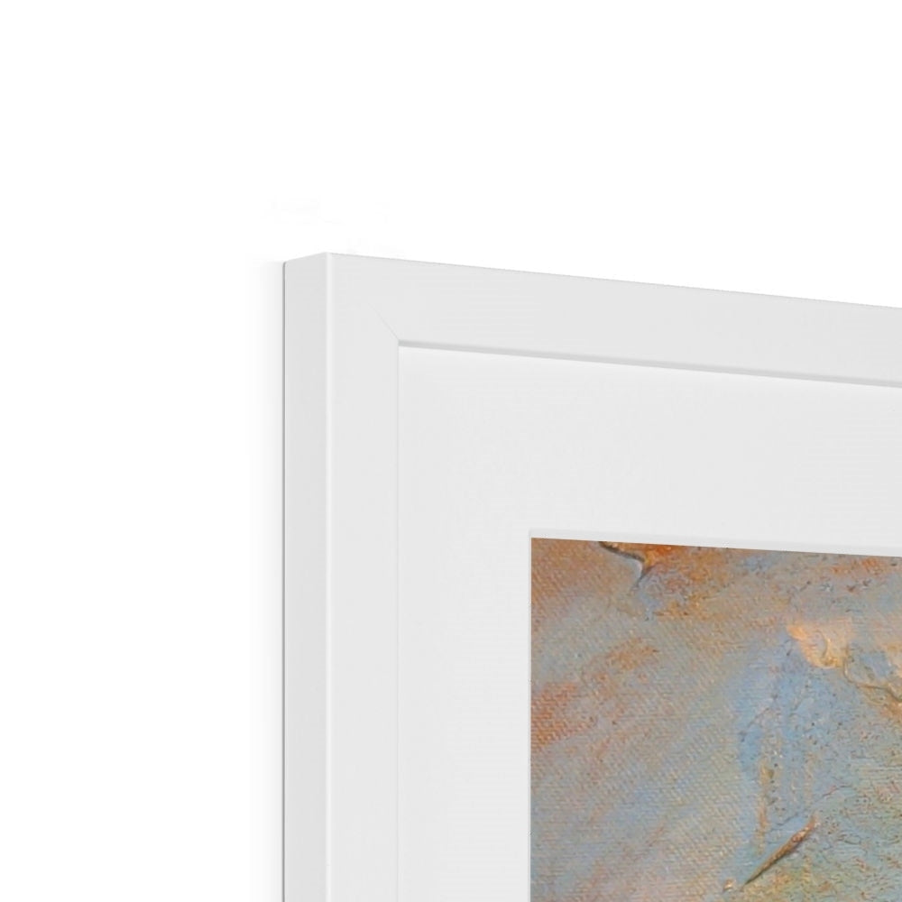 Modern white rectangular Lochgoilhead art print with abstract painting