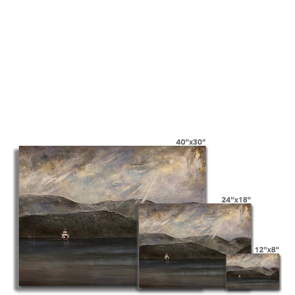 Lochranza Moonlit Ferry Canvas