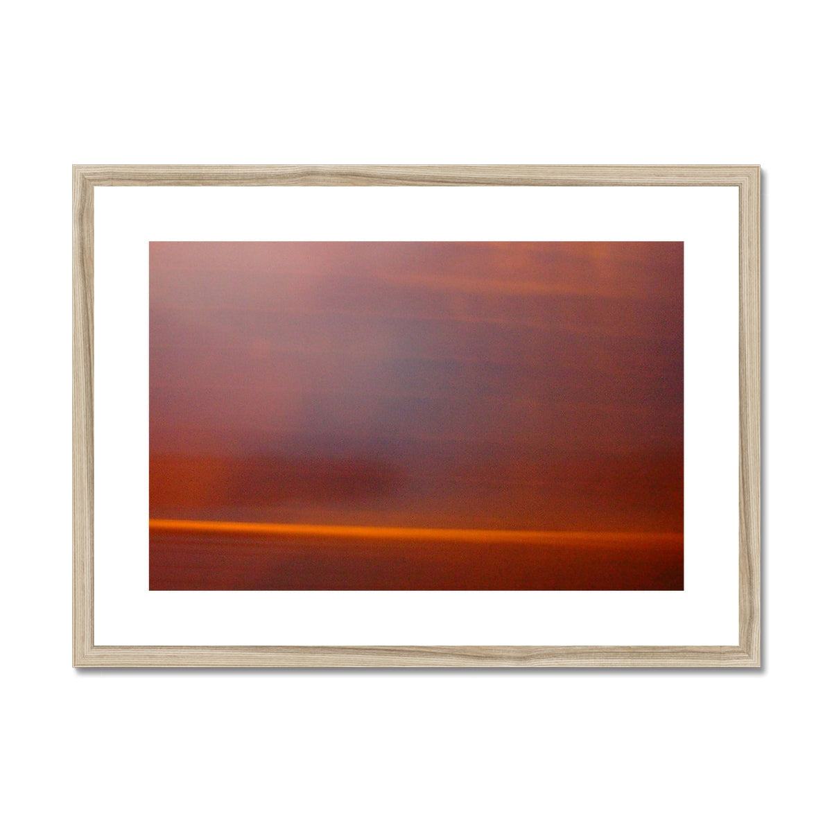 The Longest Night framed print with amber burgundy gradient