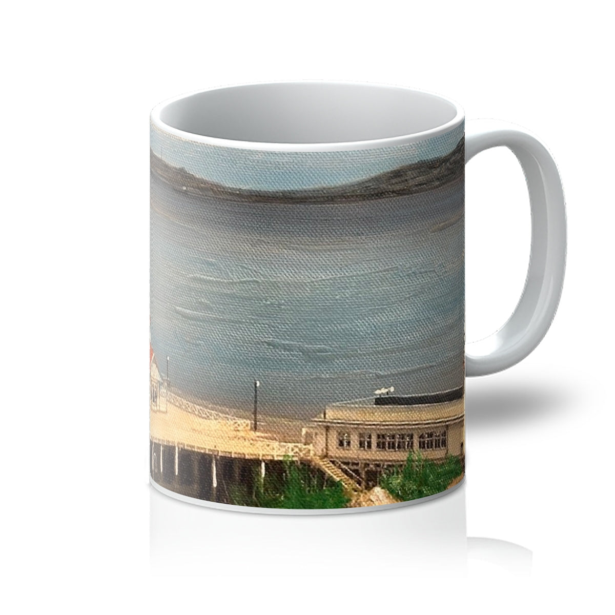 Looking From Dunoon Art Gifts Mug-Mugs-River Clyde Art Gallery-11oz-White-Paintings, Prints, Homeware, Art Gifts From Scotland By Scottish Artist Kevin Hunter