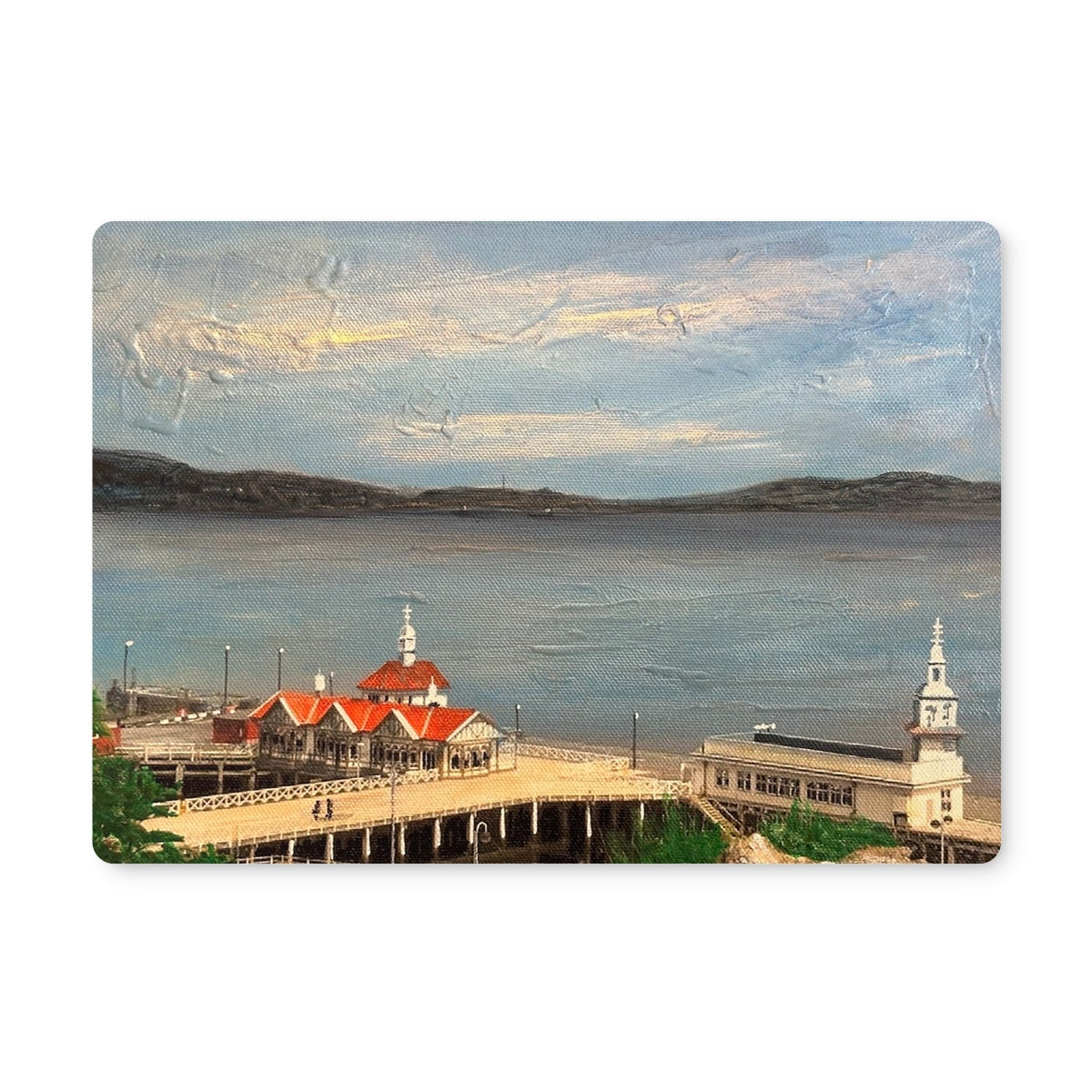Looking From Dunoon Art Gifts Placemat-Placemats-River Clyde Art Gallery-2 Placemats-Paintings, Prints, Homeware, Art Gifts From Scotland By Scottish Artist Kevin Hunter
