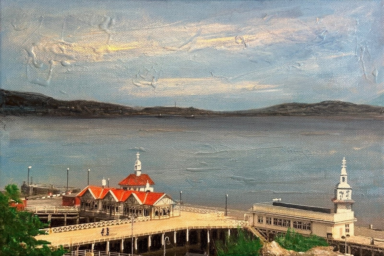 Looking From Dunoon-Signed Art Prints By Scottish Artist Hunter-River Clyde Art Gallery-Paintings, Prints, Homeware, Art Gifts From Scotland By Scottish Artist Kevin Hunter